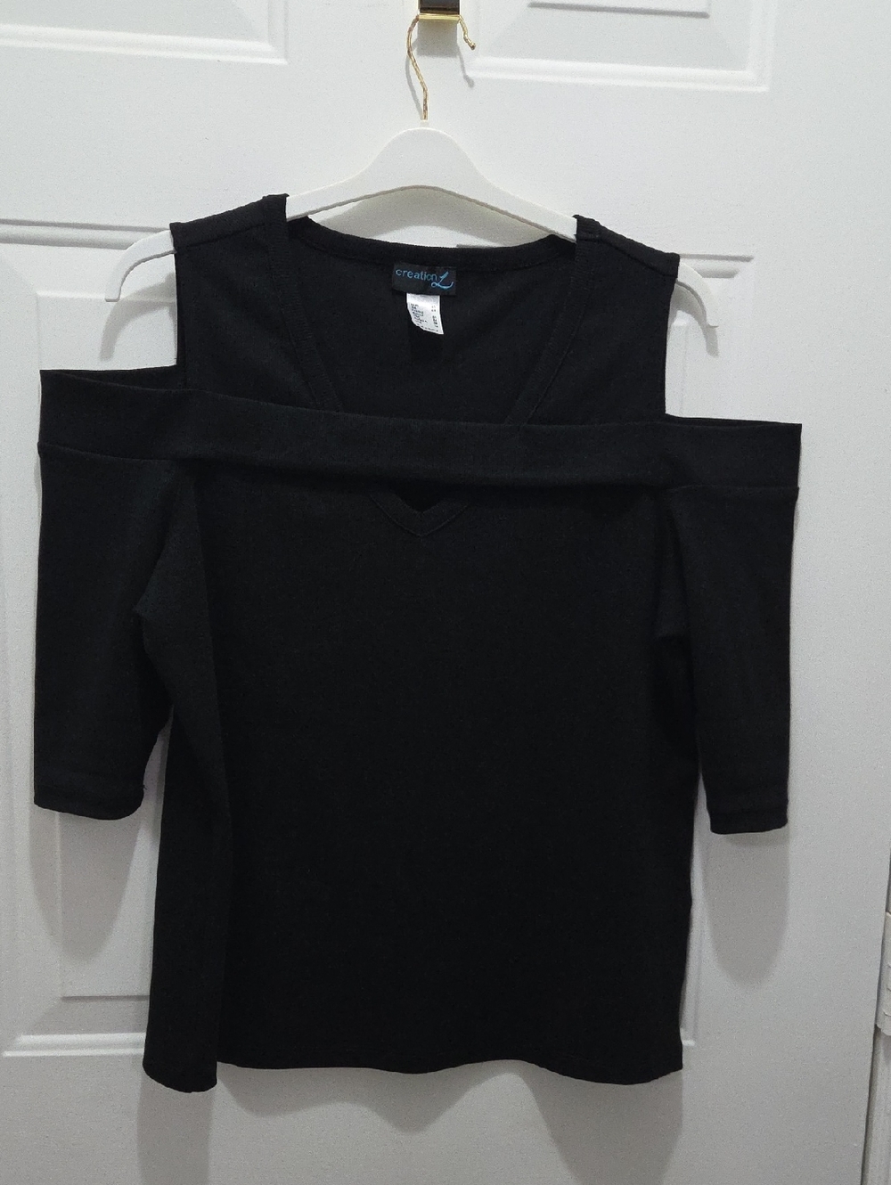 Creation L Black Cold-Shoulder Top 16